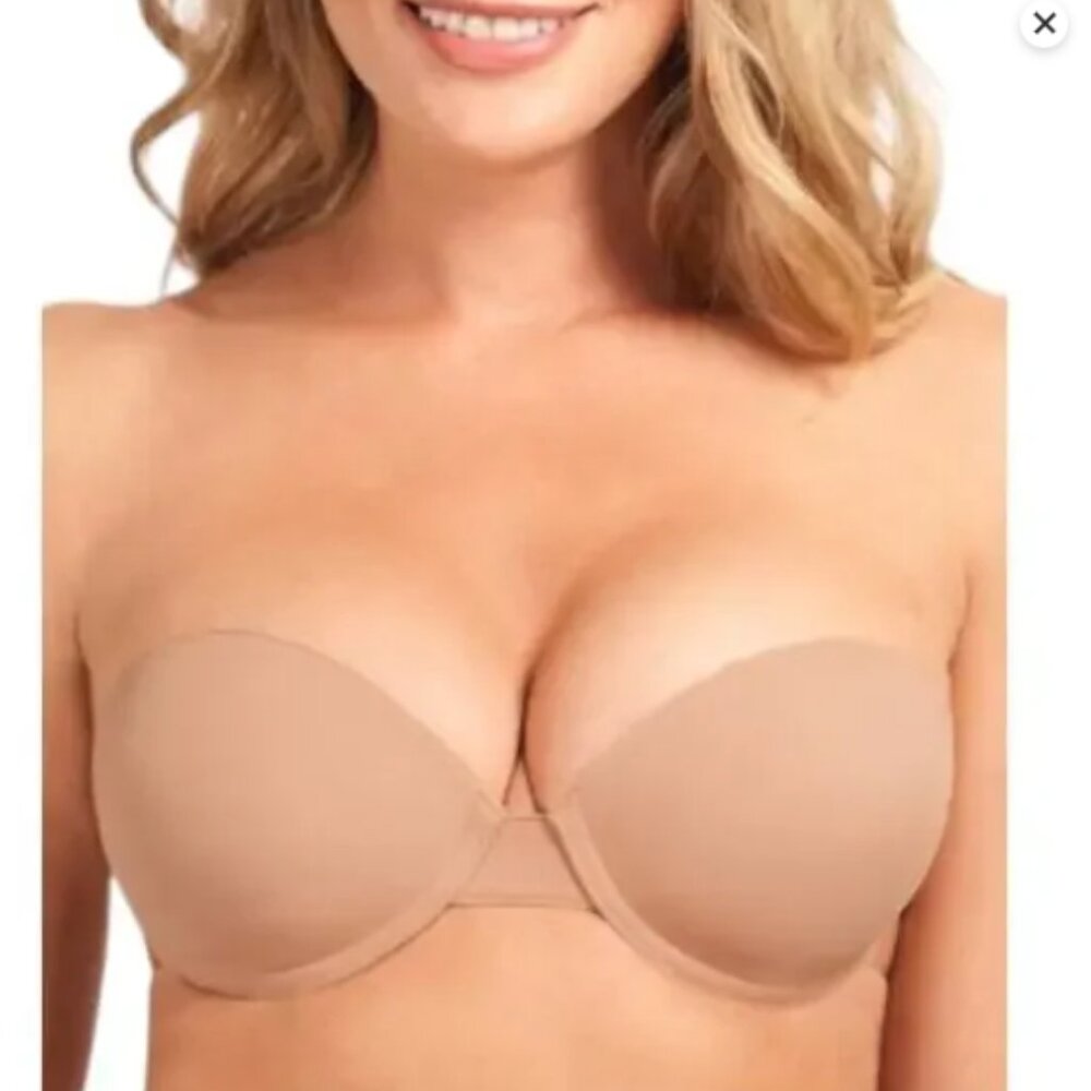 Fashion Forms Go Bare Ultimate Boost Backless Strapless Bra Size B Nude